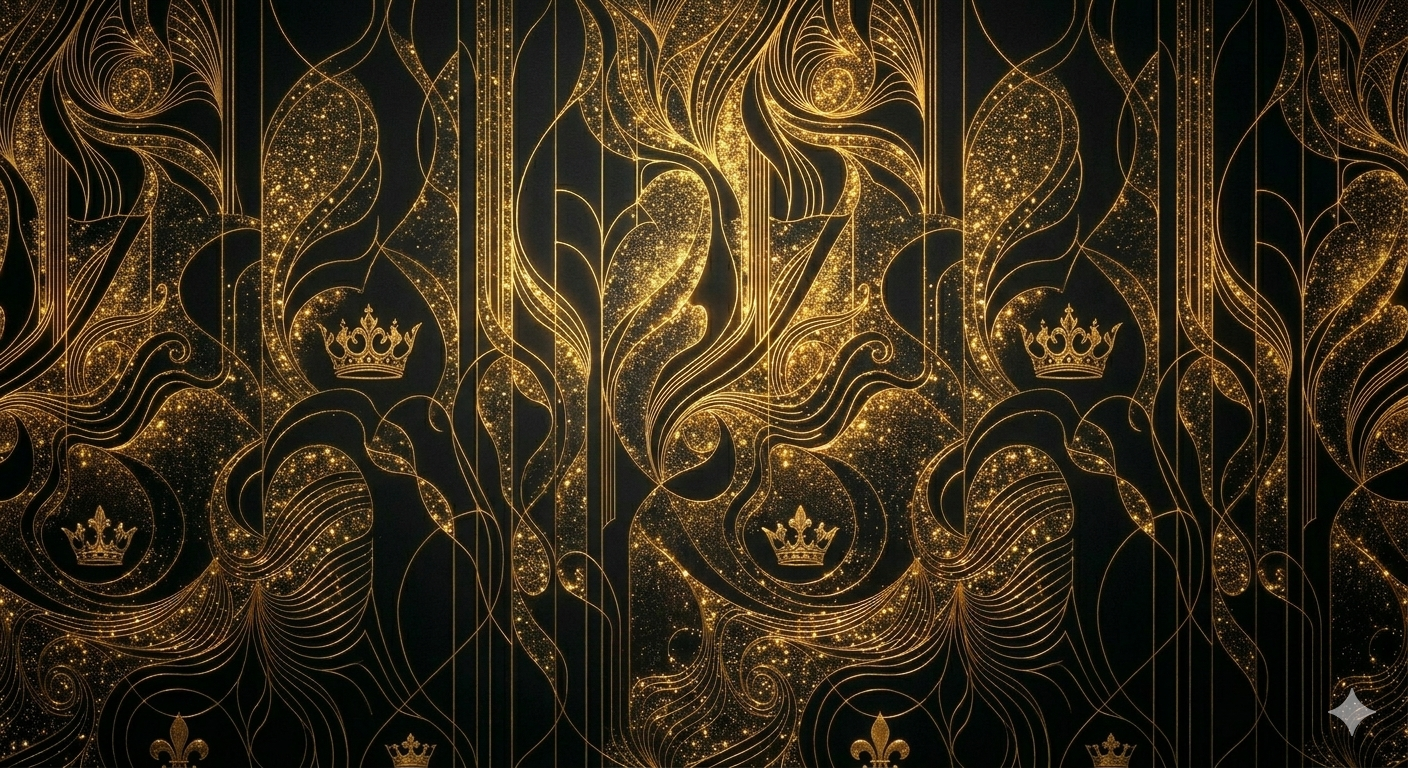 Royal Black and Gold Design